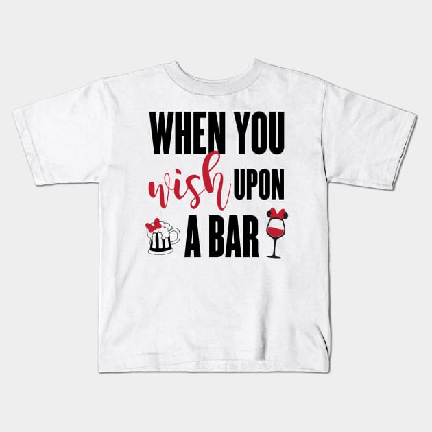 When You Wish Upon A Bar Kids T-Shirt by kimhutton